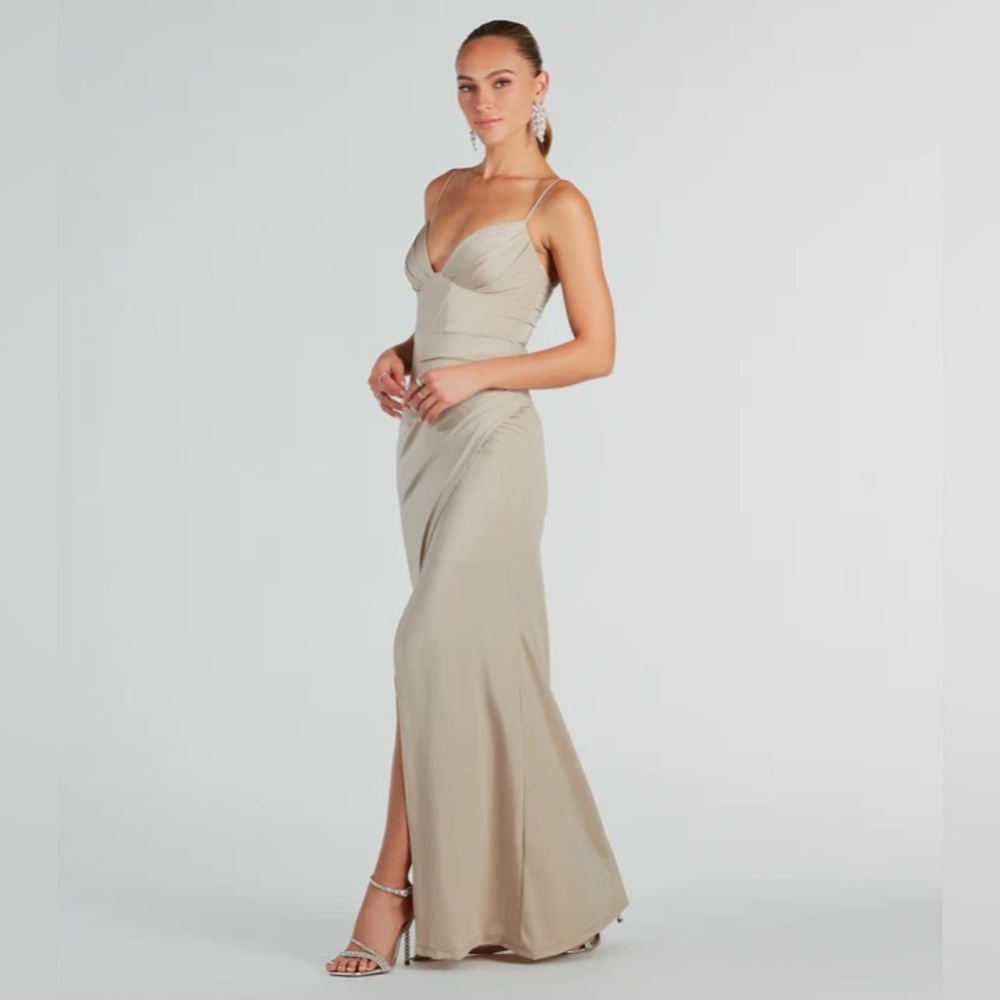 Kylie Formal Knit Corset Mermaid Long Dress